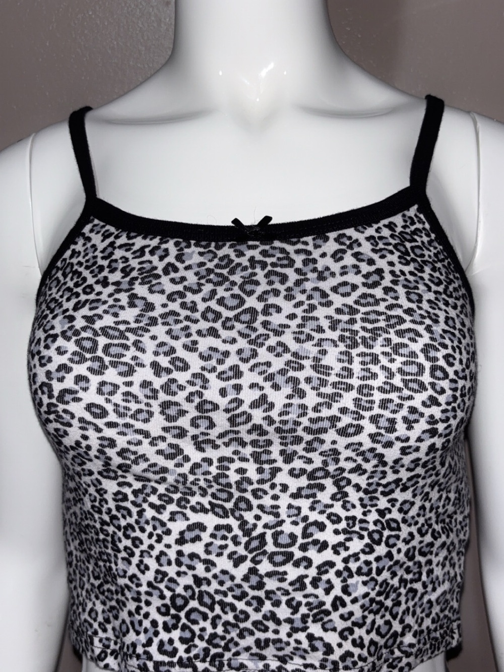 Brandy Melville Black & White Leopard Bandeau Cami